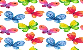 Color butterfly background vector